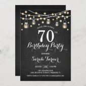 70th Birthday Party - Chalkboard Invitation (Front/Back)