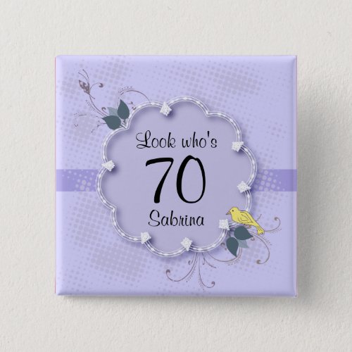 70th Birthday Party  DIY Text Button