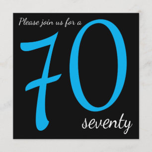 70th Birthday Party    DIY Text Invitation