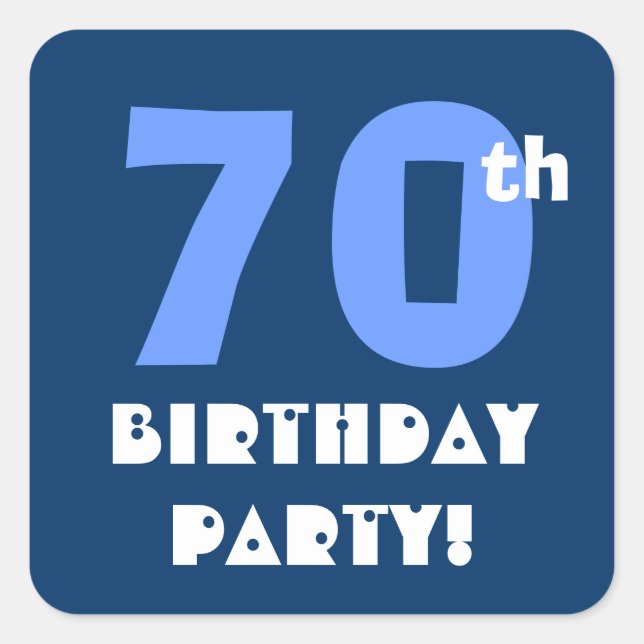 70th Birthday Party Envelope Seal (Front)