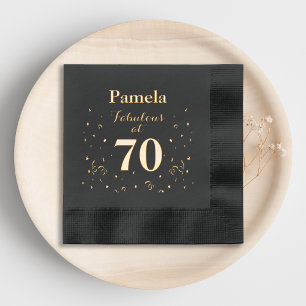 70th Birthday Party Fabulous at 70 Foil Napkins