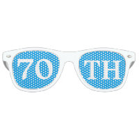 70th Birthday Party Favor Cool Blue White