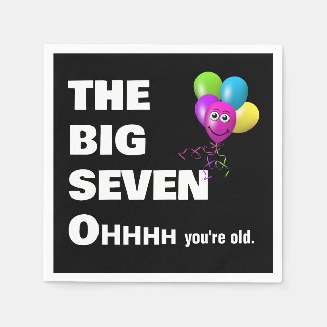 70th Birthday Party Getting Old Humor  Napkins (Front)