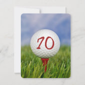 70th Birthday Party Golf theme Invitation (Front)