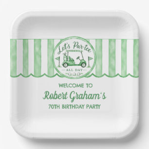70th Birthday Party Golf Theme Let's Par-tee Paper Plates