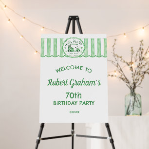 70TH Birthday Party Golf Theme Welcome Sign