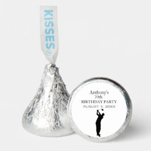 70th Birthday Party Golfer Black Par Seventieth  Hershey®'s Kisses®