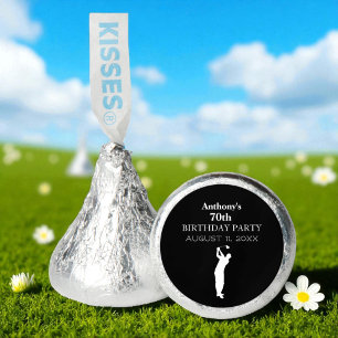 70th Birthday Party Golfer Black Par Seventieth Hershey®'s Kisses®