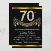 70th Birthday Party Invitation (Front/Back)