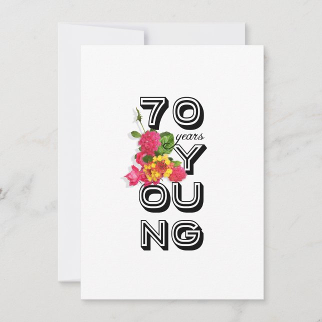 70th Birthday Party Invitation - 70 Years Young (Front)