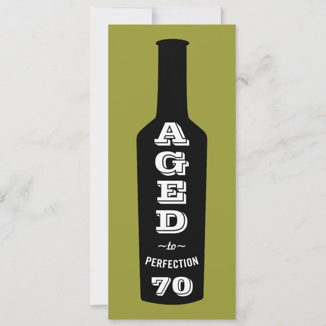 70th Birthday Party Invitation Aged to Perfection (Front)