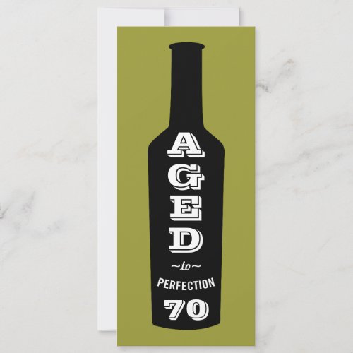 70th Birthday Party Invitation Aged to Perfection