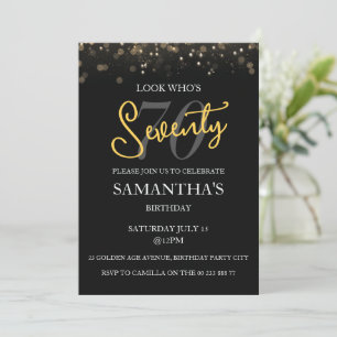 70th Birthday Party Invitation for Men and Women