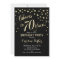 70th Birthday Party Invitation - Gold Black
