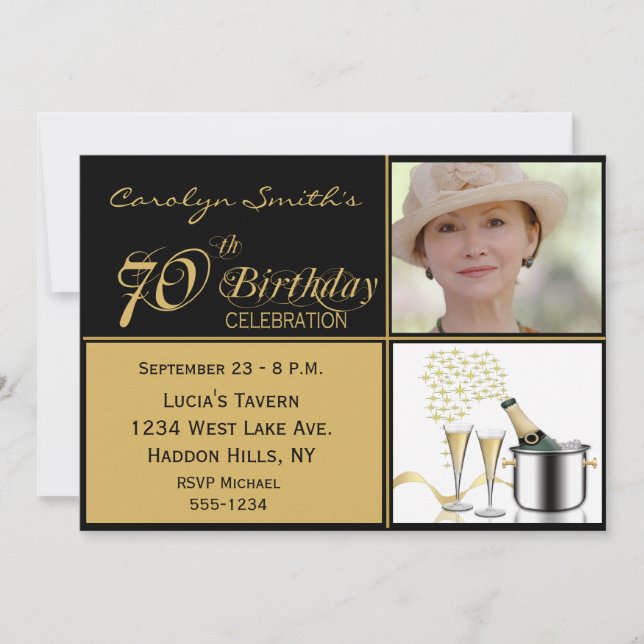 70th Birthday Party Invitations (Front)