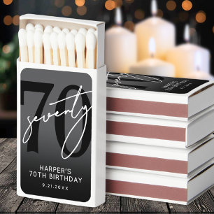70th Birthday Party Matchboxes