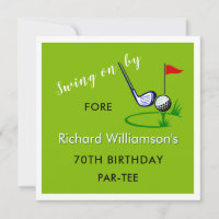 70th Birthday Party Men's Golf Theme