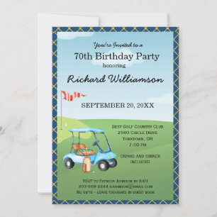 70th Birthday Party Men's Golf Theme Party   Invitation