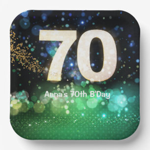 70th Birthday Party Paper Plates