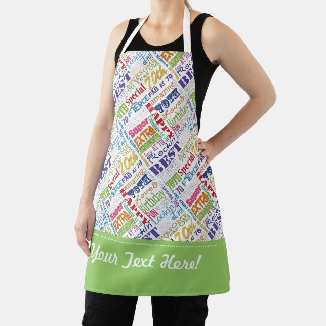 70th Birthday Party Personalized Gifts Apron (Insitu)