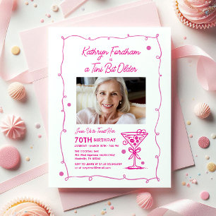 70th Birthday Party Photo Espresso Martini Invitation