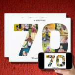 70th Birthday Party Photo Invitation<br><div class="desc">Celebrate the life of someone special turning 70 with this unique photo template birthday invitation. Invite friends and family to the special event with a beautiful invitation that will capture all the memories and emotions of the day. With easy-to-use customization tools, you can personalize this invitation with a photo, text,...</div>