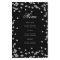 70th Birthday Party Program Silver Glitter w/ Menu