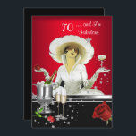 70th Birthday Party Retro Diva Art Deco Red Silver Invitation<br><div class="desc">50th 70 Birthday Party Retro Diva Art deco Red Silver White  70th,  50th,  60th,  40th,  Fabulous Black Invitation Birthday Party. Customize with your own details. Matching RSVP</div>