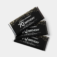 70th Birthday Party Thank You Hershey Bar Favors