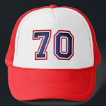 70th Birthday Party Trucker Hat<br><div class="desc">Milestone 70th Birthday Party Trucker Hat for a man or woman who is turning 70 years old</div>