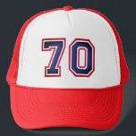 70th Birthday Party Trucker Hat<br><div class="desc">Milestone 70th Birthday Party Trucker Hat for a man or woman who is turning 70 years old</div>