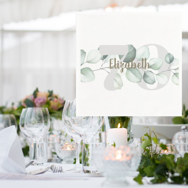 70th Birthday Personalized Napkins (Creator Uploaded)