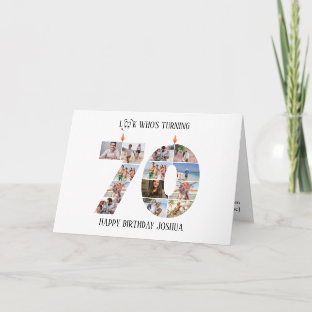 70th Birthday Photo Card (Front)