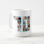 70th Birthday Photo Collage Blue  Coffee Mug<br><div class="desc">Celebrate the milestone 70th birthday with our personalized photo collage birthday mug! Featuring a "70" design that frames your cherished memories in a beautiful layout. Turn seventy years of memories into a meaningful gift they'll treasure. Simply upload your photos and arrange them in the intuitive editor.</div>