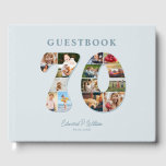 70th Birthday Photo Collage Milestone Guestbook<br><div class="desc">As the saying goes, "Life begins at 70, " and what better way to commemorate this incredible journey than with a one-of-a-kind birthday Guestbook that truly captures a lifetime of memories! A heartfelt and visually stunning tribute to the remarkable life. From cherished childhood moments to unforgettable milestones, each photo tells...</div>