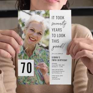 70th Birthday Photo Party Invitation