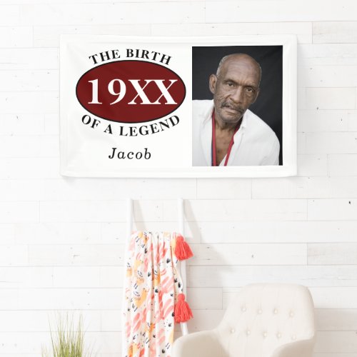 70th Birthday Photo Template Birth Of A Legend Banner