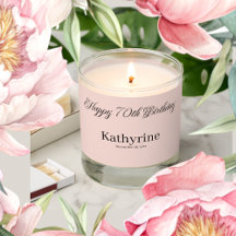 70th Birthday Pink & Expresso Gift Personalized
