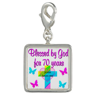 70TH BIRTHDAY PRAYER CHARM
