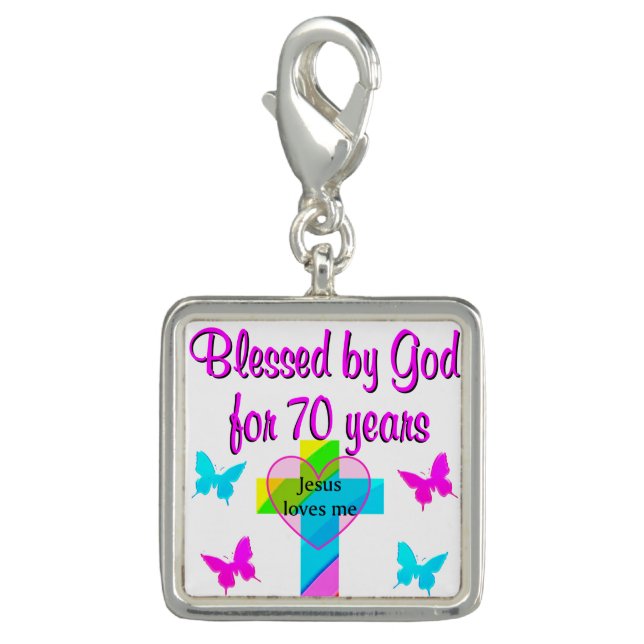 70TH BIRTHDAY PRAYER CHARM (Front)