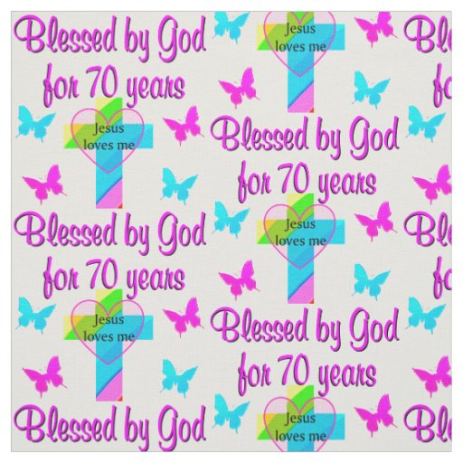 70TH BIRTHDAY PRAYER FABRIC