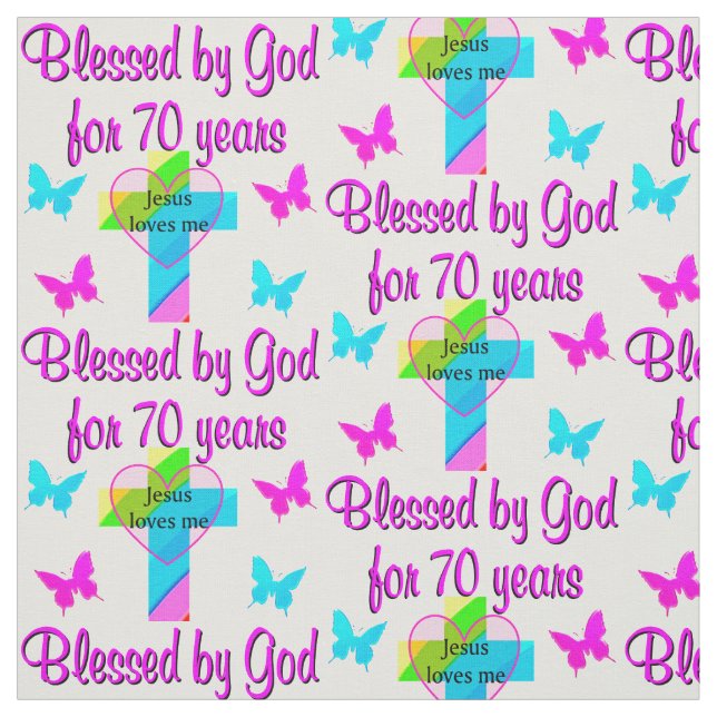 70TH BIRTHDAY PRAYER FABRIC