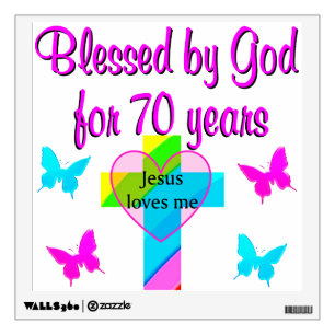 70TH BIRTHDAY PRAYER WALL DECAL