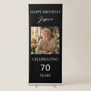 70th Birthday Retractable Banner