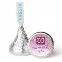 70th Birthday Rose Gold Glitter Sweet Gorgeous Hershey®'s Kisses®