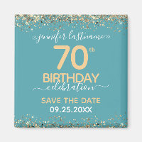 70th Birthday Save the Date Magnet