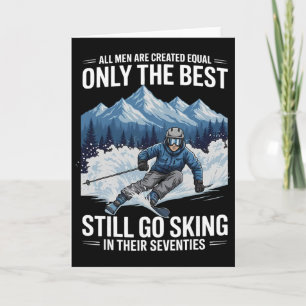 70th Birthday Skier Gifts Man 70 Years Old Skiing Card