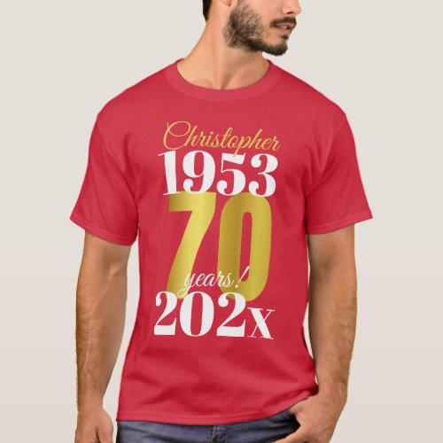 70th Birthday Special Dates T_Shirt