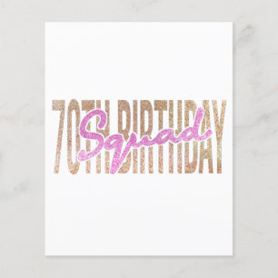 70th birthday squad quote sayings flyer