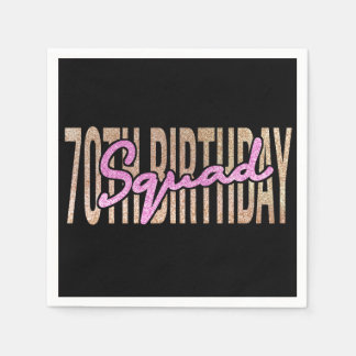 70th birthday squad quote sayings napkins